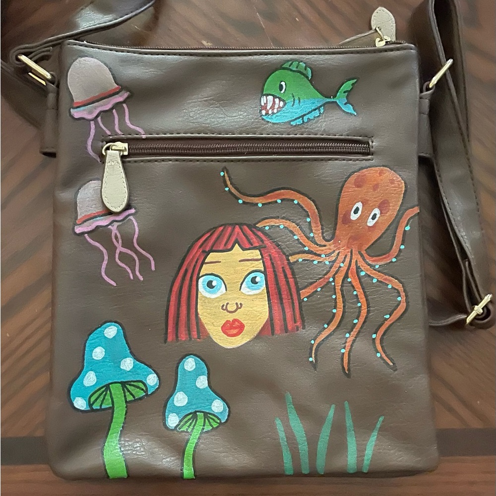 Artsy Brown Crossbody